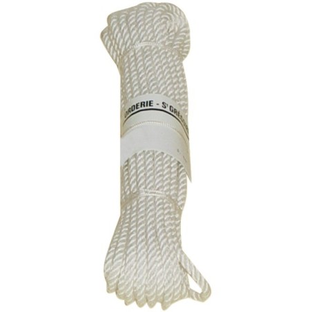 CORDE POLYAMIDE 8 MM 3 TORONS ROULEAU DE 50 METRES