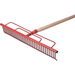 RÂTEAU GAZON 32 DENTS MANCHE BOIS 140CM