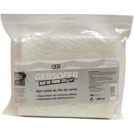 FIBRE MAT DE VERRE GEBSOFER 1M2