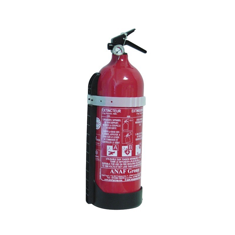 EXTINCTEUR A POUDRE ABC 2KG AVEC SUPPORT TRANSPORT EXTINCTEUR A POUDRE ABC 2KG AVEC SUPPORT TRANSPORT