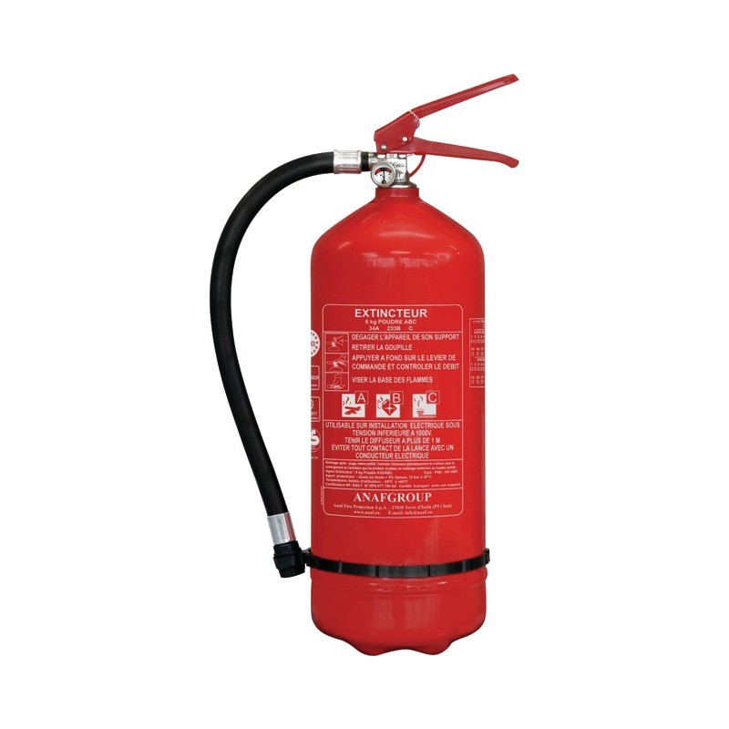 EXTINCTEUR A POUDRE ABC 6KG AVEC SUPPORT MURAL EXTINCTEUR A POUDRE ABC 6KG AVEC SUPPORT MURAL