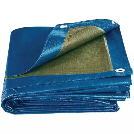 BACHE SERIE LOURDE BLEU/VERT 135GR/M2 5X 8M