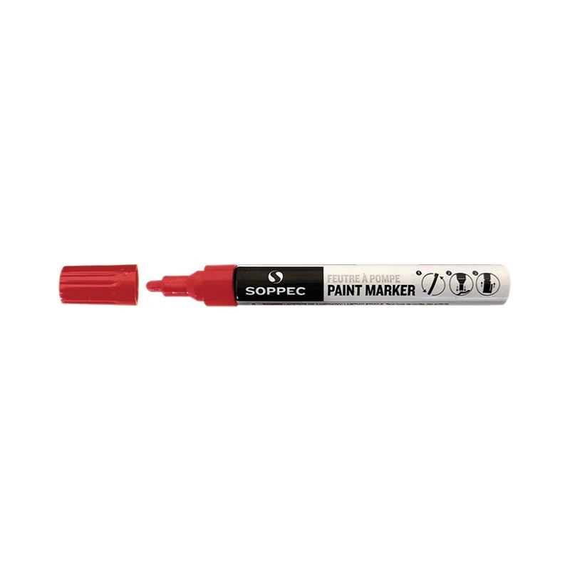 FEUTRE A POMPE POUR MARQUAGE ROUGE 10ML FEUTRE A POMPE POUR MARQUAGE ROUGE 10ML