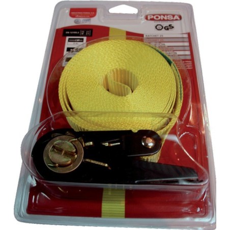 SANGLE POLY/CLIQUET 25MMX05M 1T SANS FIN BOX