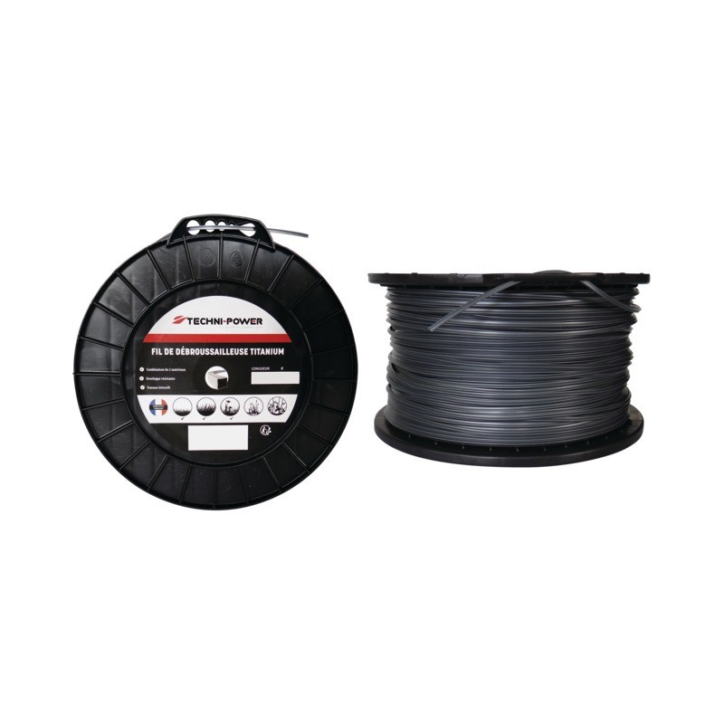 FIL NYLON DOUBLE PEAU TECHNI POWER TITANIUM Ø3,5 MM / 32 M FIL NYLON DOUBLE PEAU TECHNI POWER TITANIUM Ø3,5 MM / 32 M