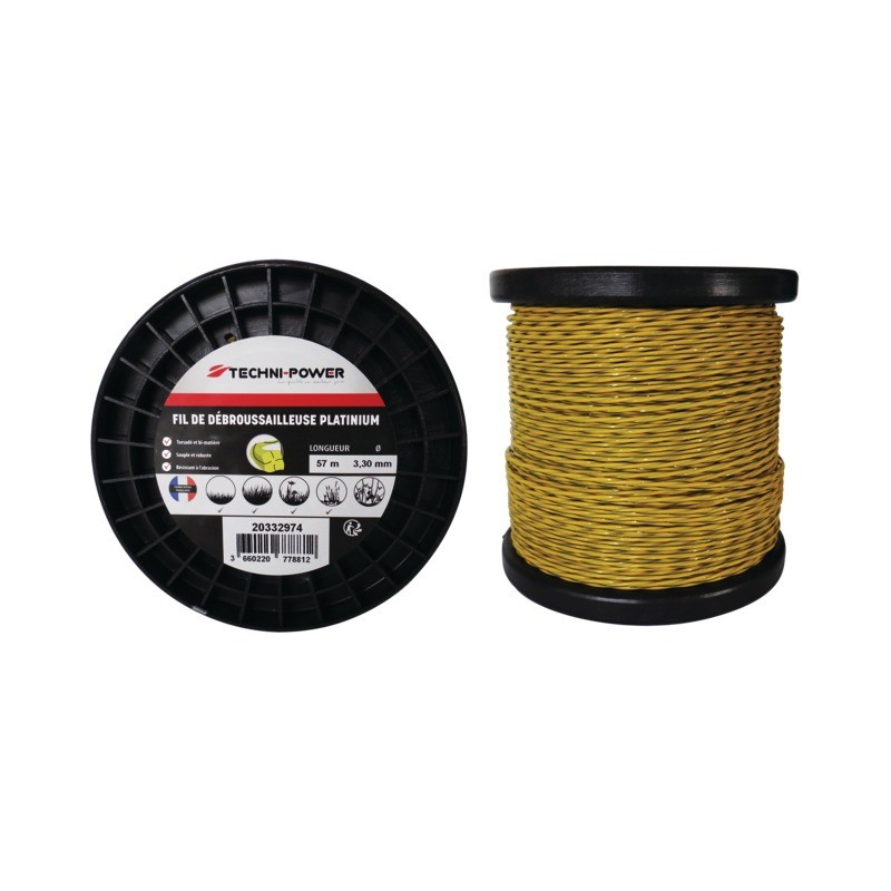 FIL NYLON TORSADE PLATINIUM TECHNI POWER Ø3,3MM / 46 M FIL NYLON TORSADE PLATINIUM TECHNI POWER Ø3,3MM / 46 M