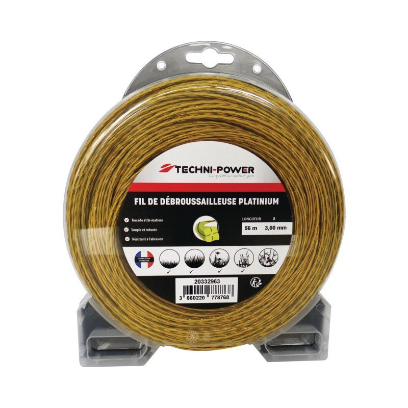 FIL NYLON TORSADE PLATINIUM TECHNI POWER Ø3MM / 56M FIL NYLON TORSADE PLATINIUM TECHNI POWER Ø3MM / 56M