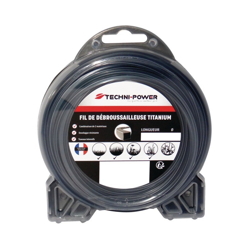 FIL NYLON DOUBLE PEAU TECHNI POWER TITANIUM Ø3,5 MM / 6 M FIL NYLON DOUBLE PEAU TECHNI POWER TITANIUM Ø3,5 MM / 6 M