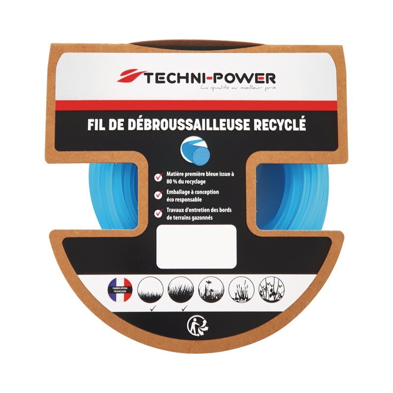 FIL RECYCLE ROND TECHNI POWER Ø2MM / 15 M FIL RECYCLE ROND TECHNI POWER Ø2MM / 15 M