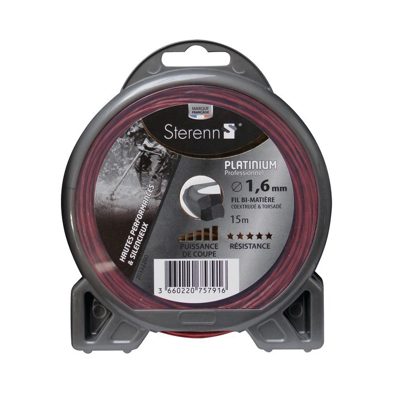 FIL NYLON TORSADE PLATINIUM STERENN Ø 1,6 MM / 15 M FIL NYLON TORSADE PLATINIUM STERENN Ø 1,6 MM / 15 M
