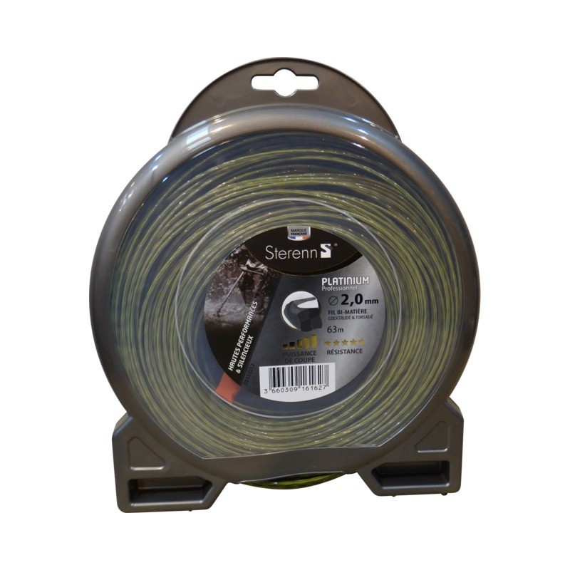 FIL NYLON TORSADE PLATINIUM STERENN Ø2MM 63M FIL NYLON TORSADE PLATINIUM STERENN Ø2MM 63M