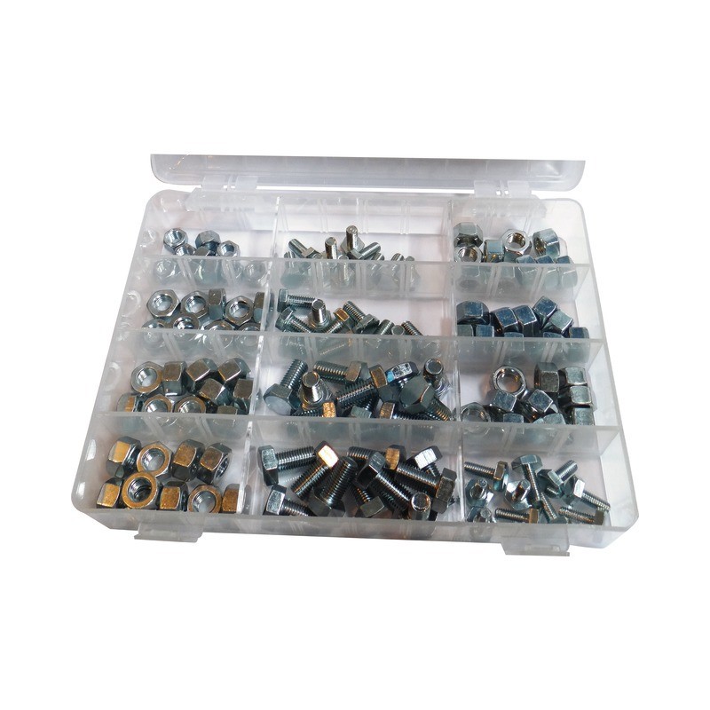 ASSORTIMENT ECROUS + VIS DEBROUSSAILLEUSE 120 PIECES ASSORTIMENT ECROUS + VIS DEBROUSSAILLEUSE 120 PIECES