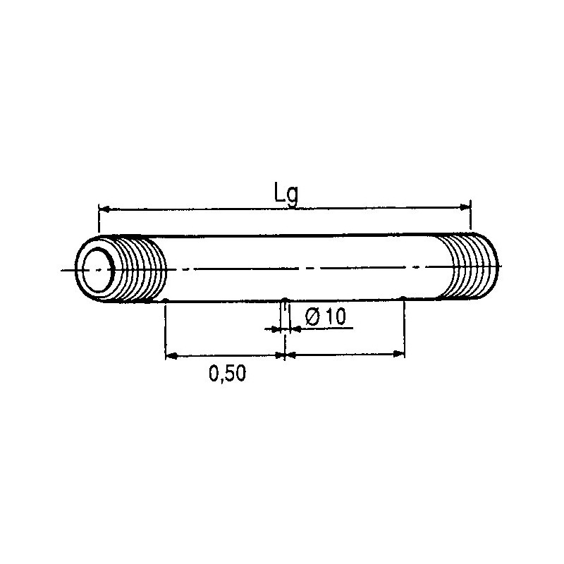 TUBE DE RAMPE LG1110 3 TROUS D.10 EA50 BERTH TUBE DE RAMPE LG1110 3 TROUS D.10 EA50 BERTH
