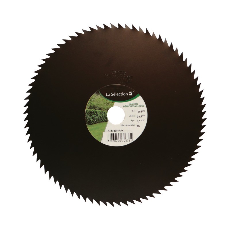 LAME DEBROUSSAILLEUSE 80 DENTS 250MM AL 25,4MM LAME DEBROUSSAILLEUSE 80 DENTS 250MM AL 25,4MM