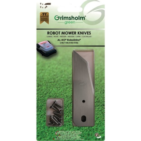 LAMES POUR AL-KO ROBOLINHO 100,1100 LE BLISTER DE 9
