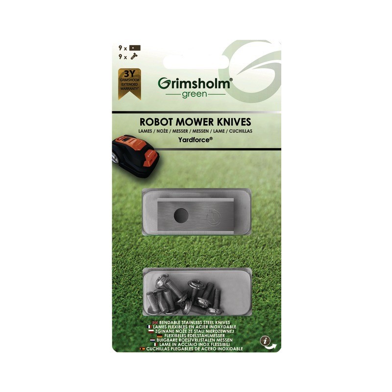 LAMES POUR YARDFORCE LE BLISTER DE 9 LAMES POUR YARDFORCE LE BLISTER DE 9