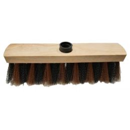 Balai coco zébré à vis / Monture PP 29cm