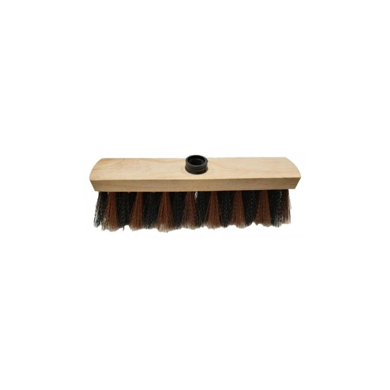 Balai coco zébré à vis / Monture PP 29cm Balai coco zébré à vis / Monture PP 29cm