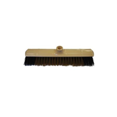 Balai coco moustache synthétique avec monture plastique à vis