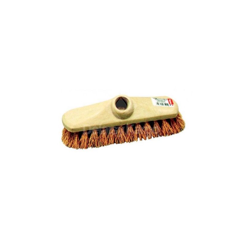 Brosse lave-pont chiendent / Monture bois douille à vis L 22cm Brosse lave-pont chiendent / Monture bois douille à vis L 22cm