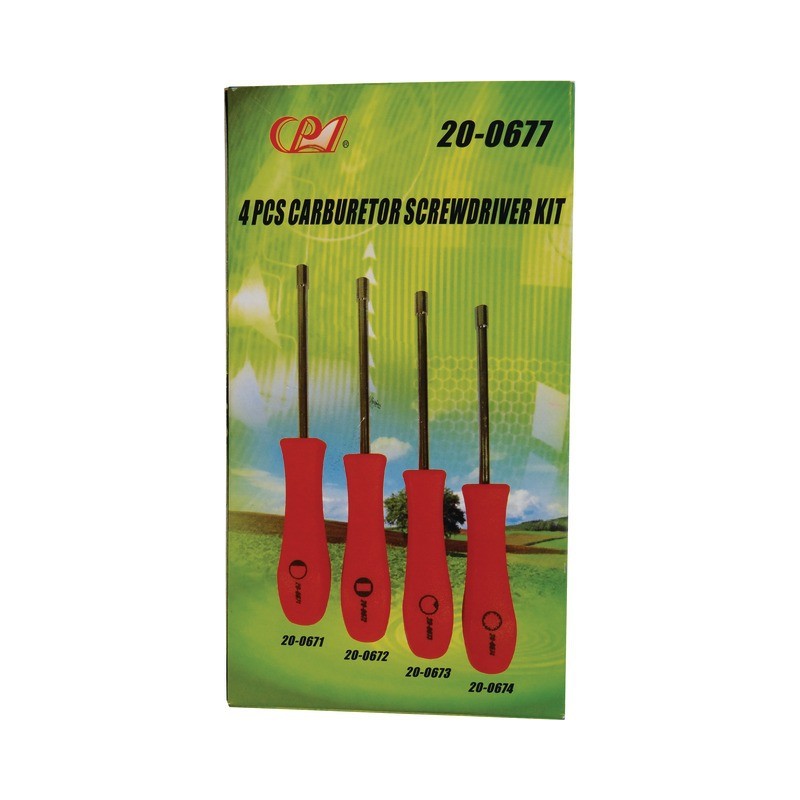 TOURNEVIS REGLAGE CARBURATEUR JEU DE 4 TOURNEVIS REGLAGE CARBURATEUR JEU DE 4