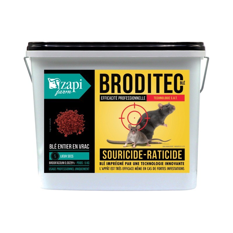SOURICIDE RATICIDE PRO BRODITEC BLE BRODIFACOUM SEAU 5KG SOURICIDE RATICIDE PRO BRODITEC BLE BRODIFACOUM SEAU 5KG