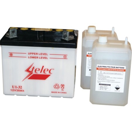 BATTERIE TYPE U1-32/U1-11 (+ A GAUCHE) AVEC PACK ACIDE