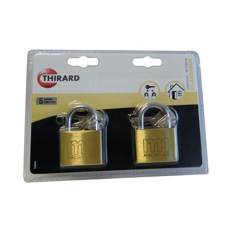 CADENAS MACH1 40MM S'ENTROUVRA(1800448) JEU DE 2 CADENAS MACH1 40MM S'ENTROUVRA(1800448) JEU DE 2