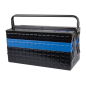 Caisse à outils 470x220x260mm - finition bleue et noire