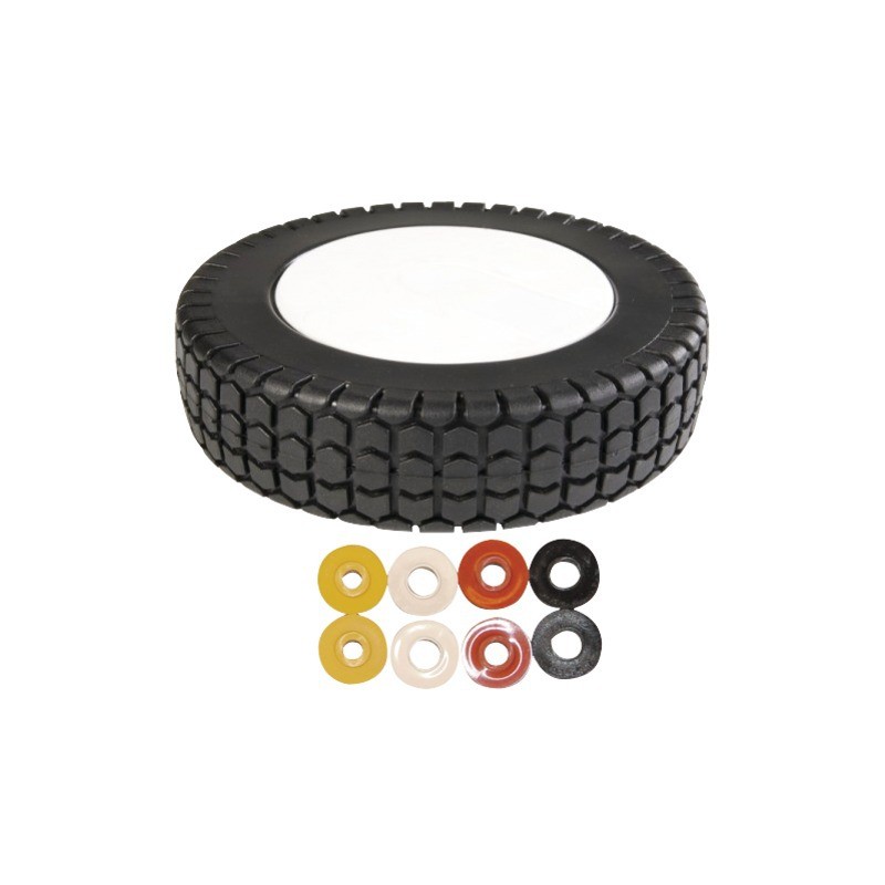 ROUE PLASTIQUE Ø 150MM AVEC JEU DE BAGUES ET ENJOLIVEUR ROUE PLASTIQUE Ø 150MM AVEC JEU DE BAGUES ET ENJOLIVEUR