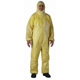 Combinaison 65g Type 4 'TAPE SEAM' SMS jaune, cagoule