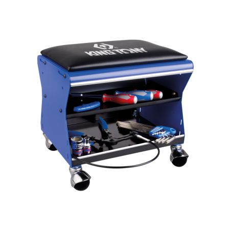 Tabouret de travail mobile avec étagères 