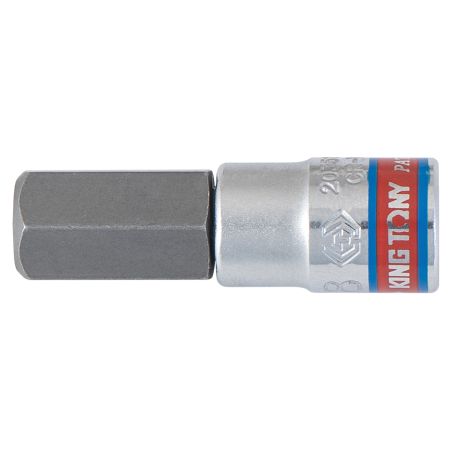 Douille tournevis 6 pans en pouces 1/4" longueur 37mm