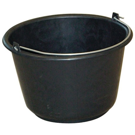 SEAU ROND POLYETYLENE NOIR 16 LITRES AVEC ANSE