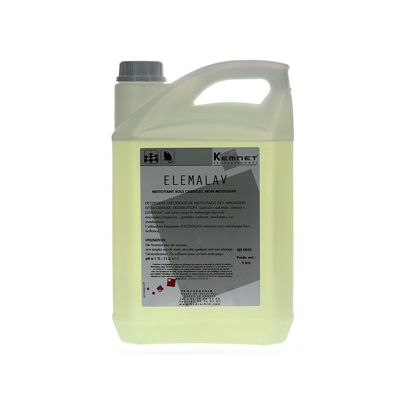 ELEMALAV - 050 - Détergent non moussant Kemnet Pro - Bidon 5L ELEMALAV - 050 - Détergent non moussant Kemnet Pro - Bidon 5L