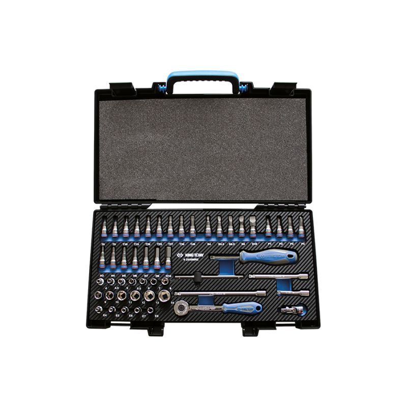 Coffret de douilles et accessoires1/4 6 pans EVAWAVE - 50 pièces Coffret de douilles et accessoires1/4 6 pans EVAWAVE - 50 pièces