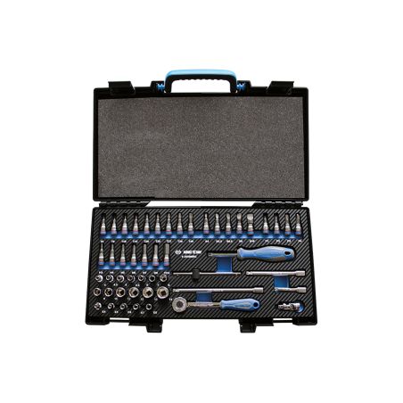 Coffret de douilles et accessoires1/4 6 pans EVAWAVE - 50 pièces