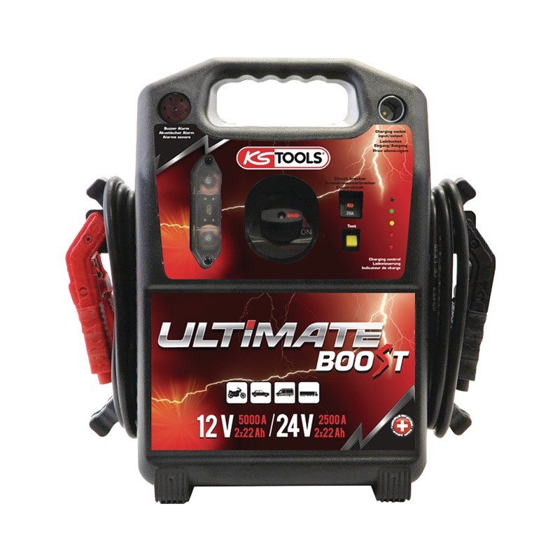 BOOSTER A BATTERIE ULTIMATE 12/24V 5000A/2500A KS TOOLS BOOSTER A BATTERIE ULTIMATE 12/24V 5000A/2500A KS TOOLS