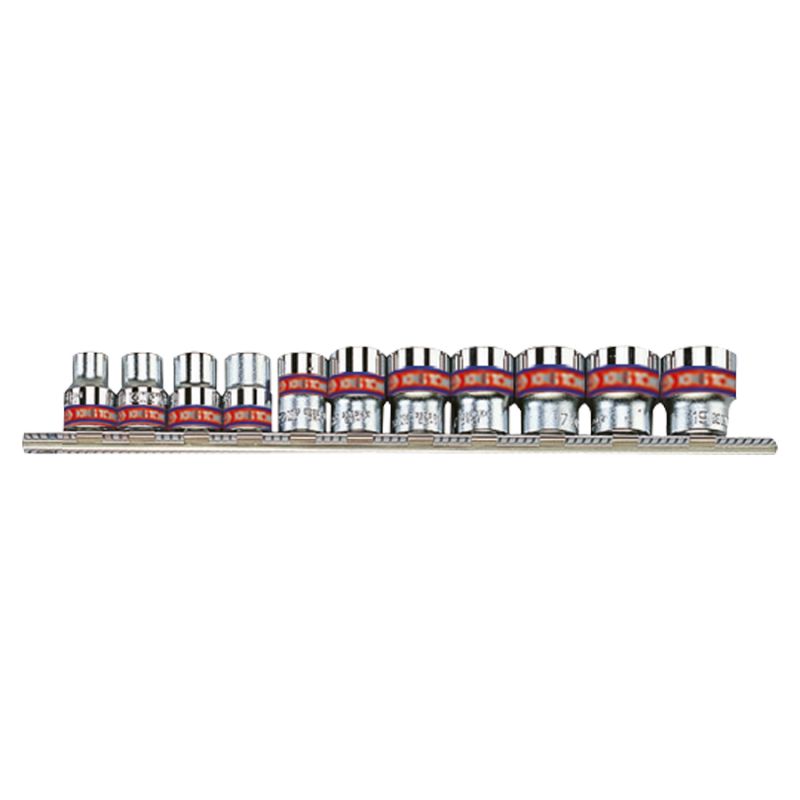 Jeu de 11 douilles en pouces 1/4 12 pans sur Rack Jeu de 11 douilles en pouces 1/4 12 pans sur Rack