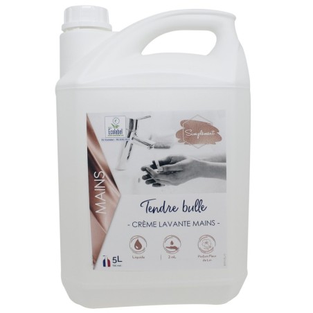 Crème lavante mains Ecolabel - Parfum fleur de lin - Bidon 5L