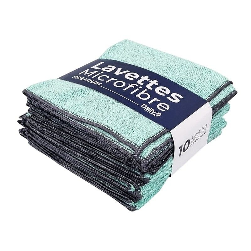 Lavettes microfibres premium DAILYK PREMIUM - Lot de 10 Lavettes microfibres premium DAILYK PREMIUM - Lot de 10