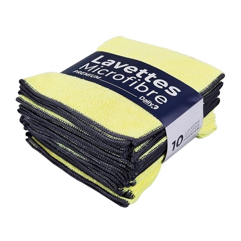 Lavettes microfibres premium DAILYK PREMIUM - Lot de 10 Lavettes microfibres premium DAILYK PREMIUM - Lot de 10