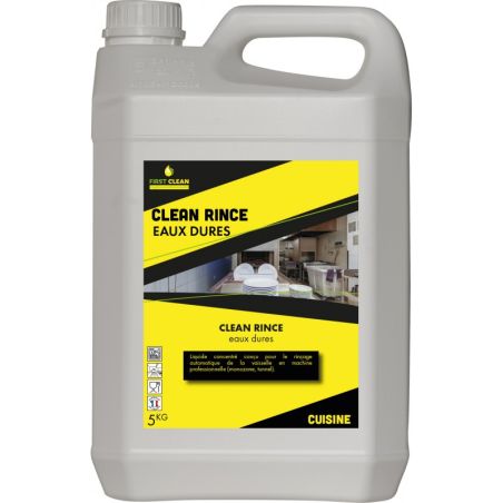 CLEAN RINCE Liquide de rinçage eaux dures - Bidon 5L
