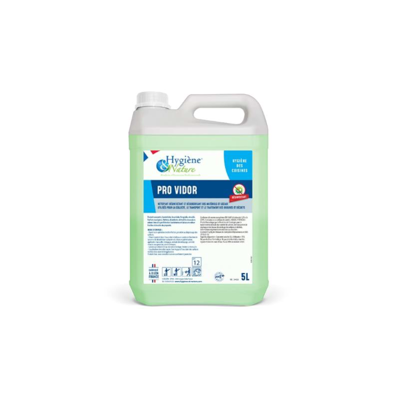 Nettoyant désinfectant et désodorisant PRO VIDOR - Bidon 5 Litres*