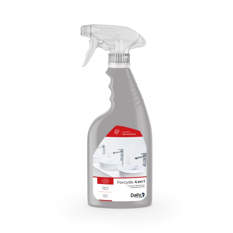 Détartrant désinfectant désodorisant sanitaire FORCYDE 4 en 1 DAILYK - Spray 750ml*