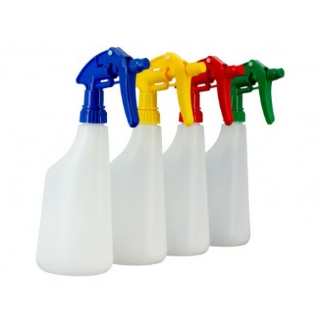 Pulvérisateur translucide 650ml avec tête couleur bleu