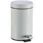 Poubelle en métal laqué blanc à pédale 30L Poubelle en métal laqué blanc à pédale 30L