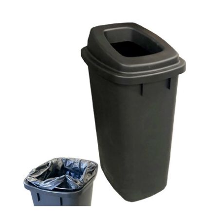 Poubelle 90Litres ATRIUM Sans Contact noir