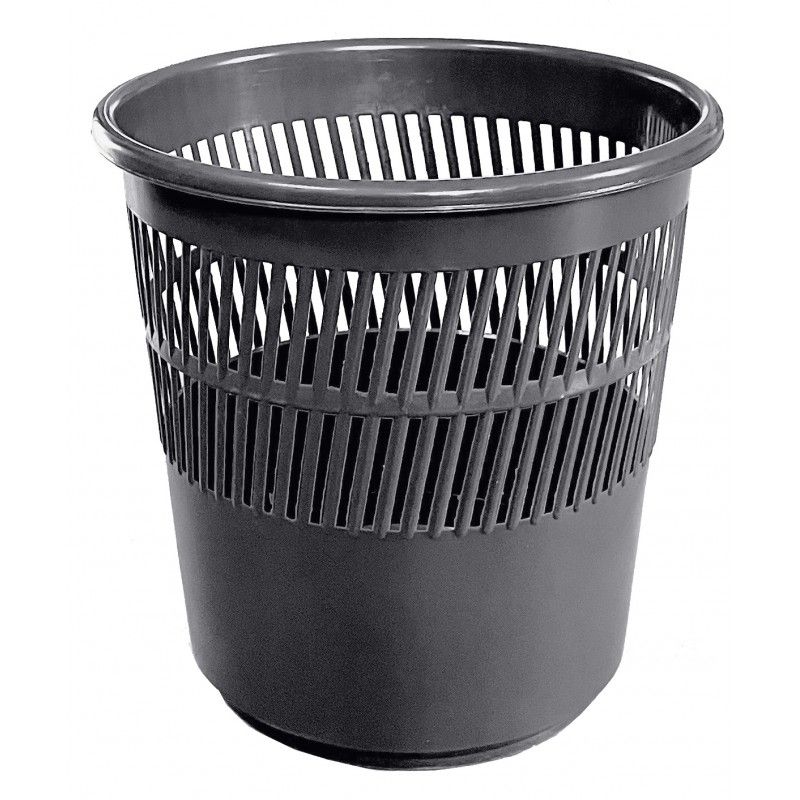 Corbeille à papier ajourée 14L - Polypropylène recyclé - Gris anthracite Corbeille à papier ajourée 14L - Polypropylène recyclé - Gris anthracite