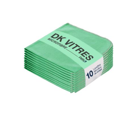 Lavette microfibre DKVITRES 38x38cm - Sachet de 10